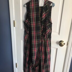 Tartan sleeveless dress